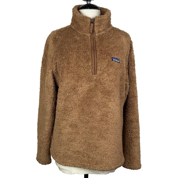 Patagonia Jackets & Blazers - Patagonia Los Gatos Fleece Pullover Womens L Brown 1/4 Zip Sherpa Cozy #25235